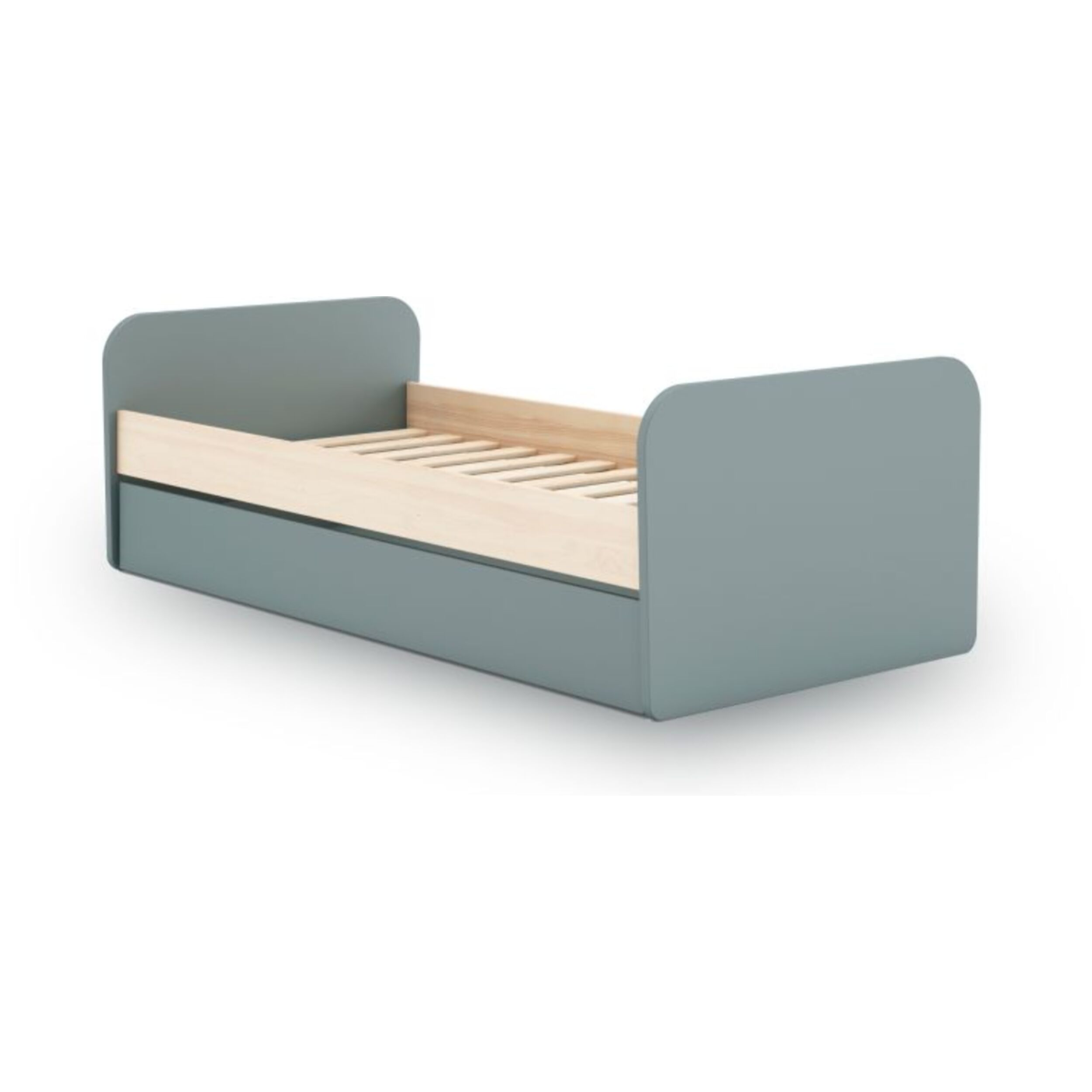 Cama doble juvenil Misty Breeze Verde Salvia - Oak Soft
