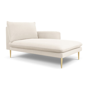 Méridienne droite "Vienna" en bouclé beige