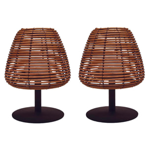 2 Lampe de table STANDY BOHEME H25CM