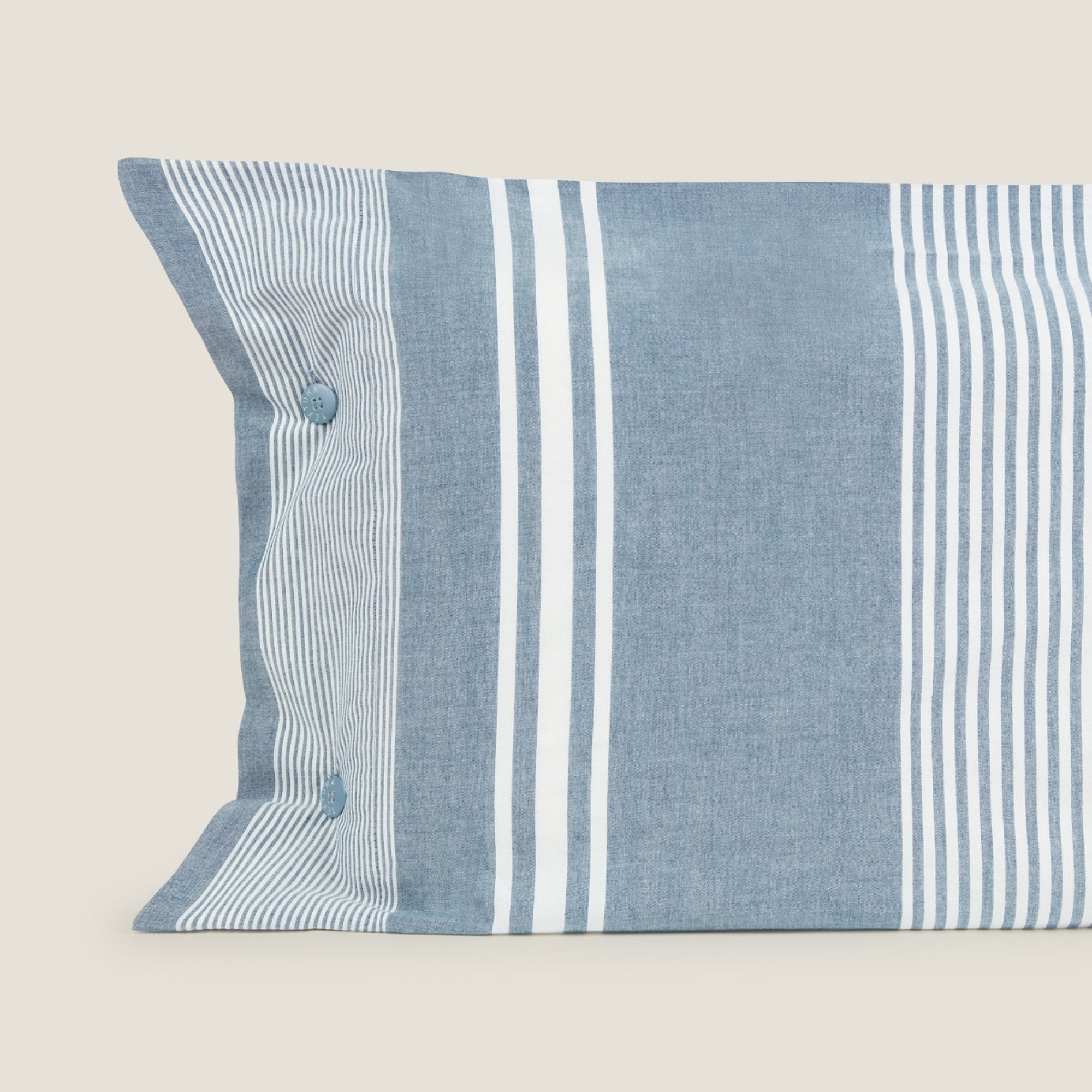 Funda almohada rayas azul Belton2 color azul 100% Algodón
