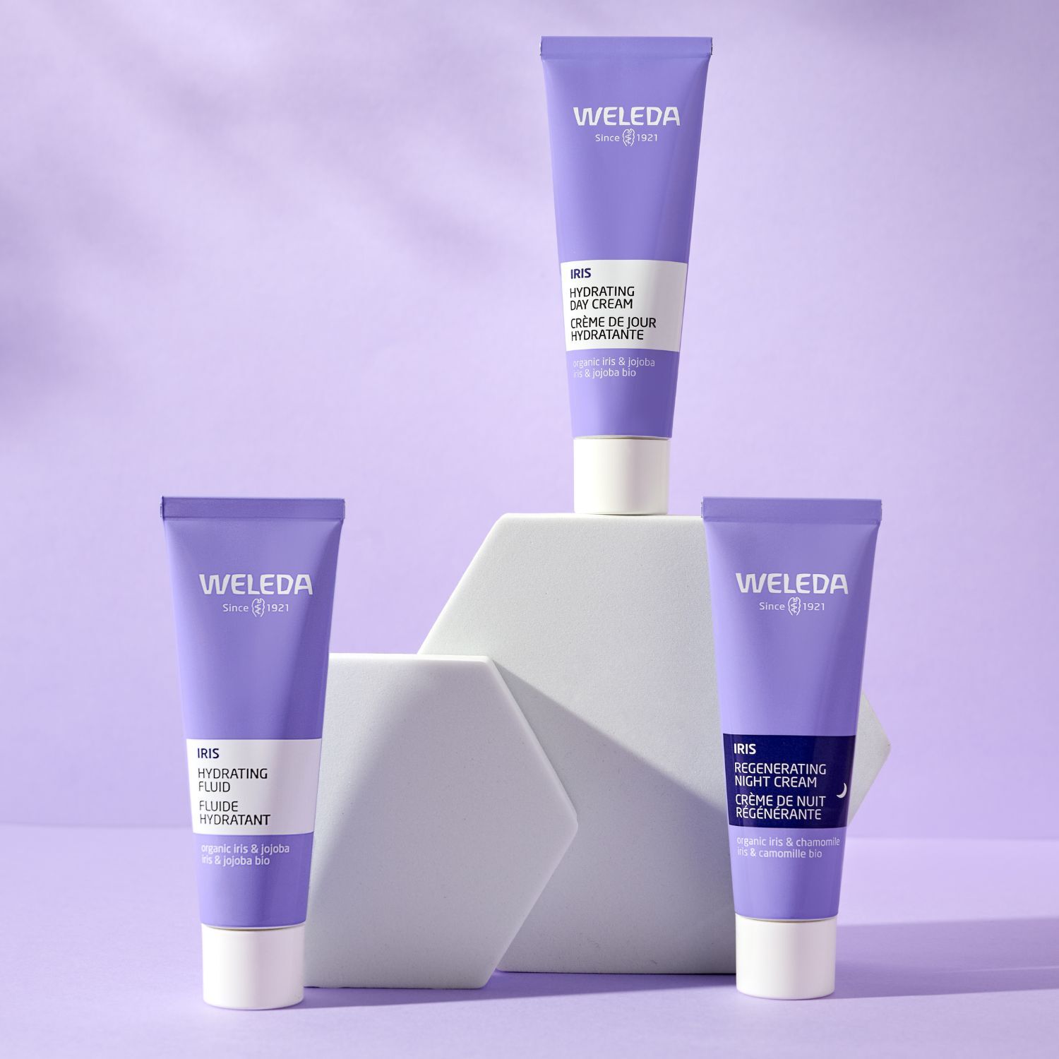 WELEDA - Duo Crème de Nuit Régénérante Iris - Hydrate et Ressource - Certifié Natrue**- Tube 30 ml  x 2