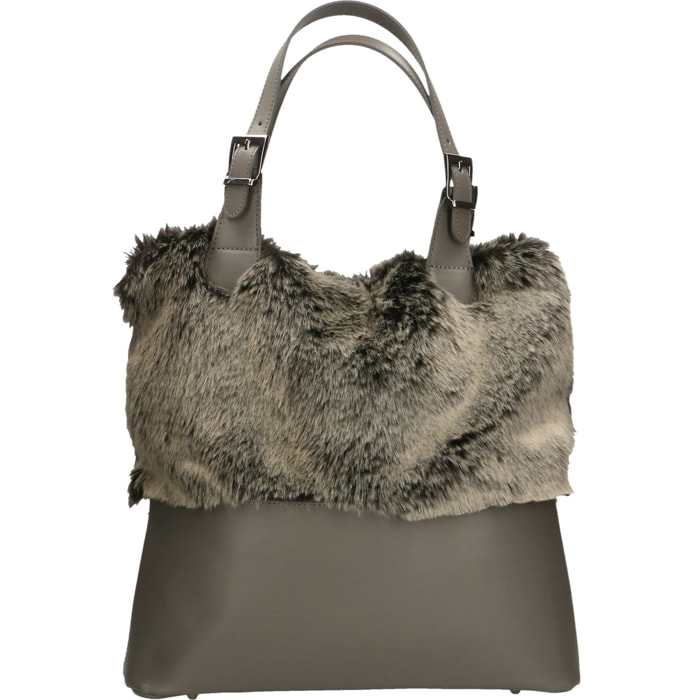 Borsa a mano da donna Solara Prime - Vera pelle - 36.0 x 32.0 x 14.0 cm