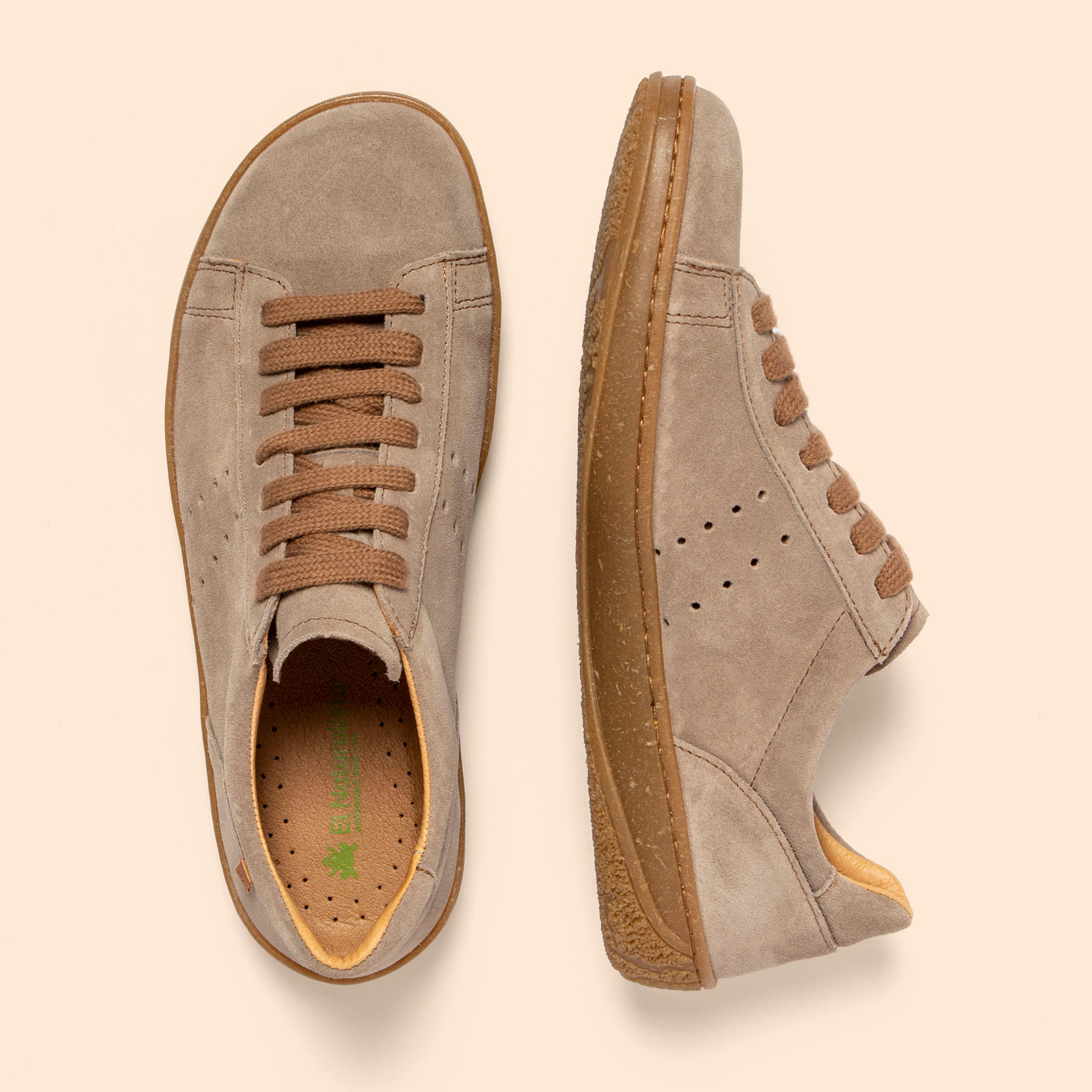Zapatos N5395 SILK SUEDE TAUPE /AMAZONAS color Taupe