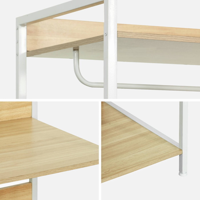 Module dressing blanc avec 1 penderie et 3 étagères. L 60 x P 48 x H 190 cm