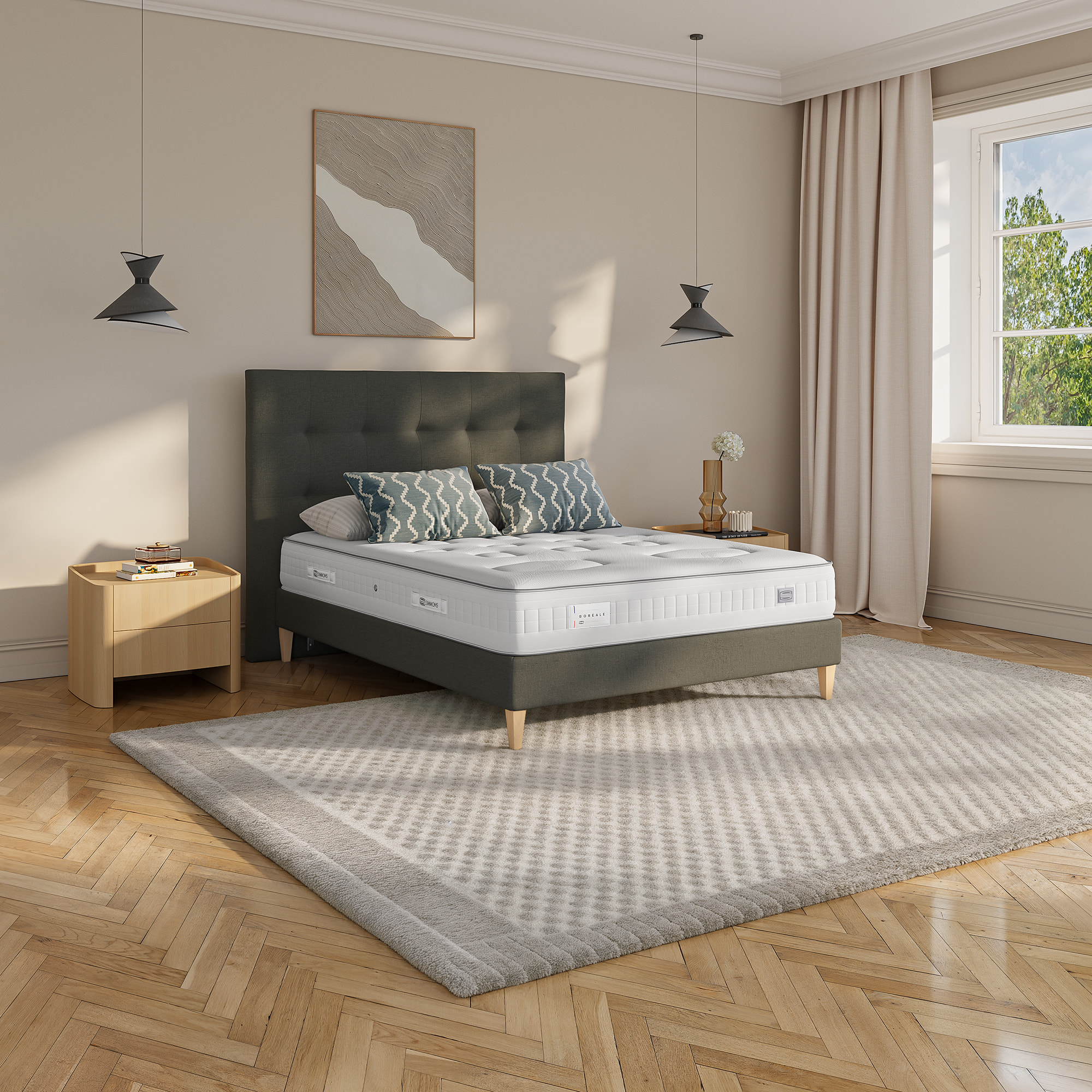 Matelas Boreale ferme, ressorts ensachés, H29