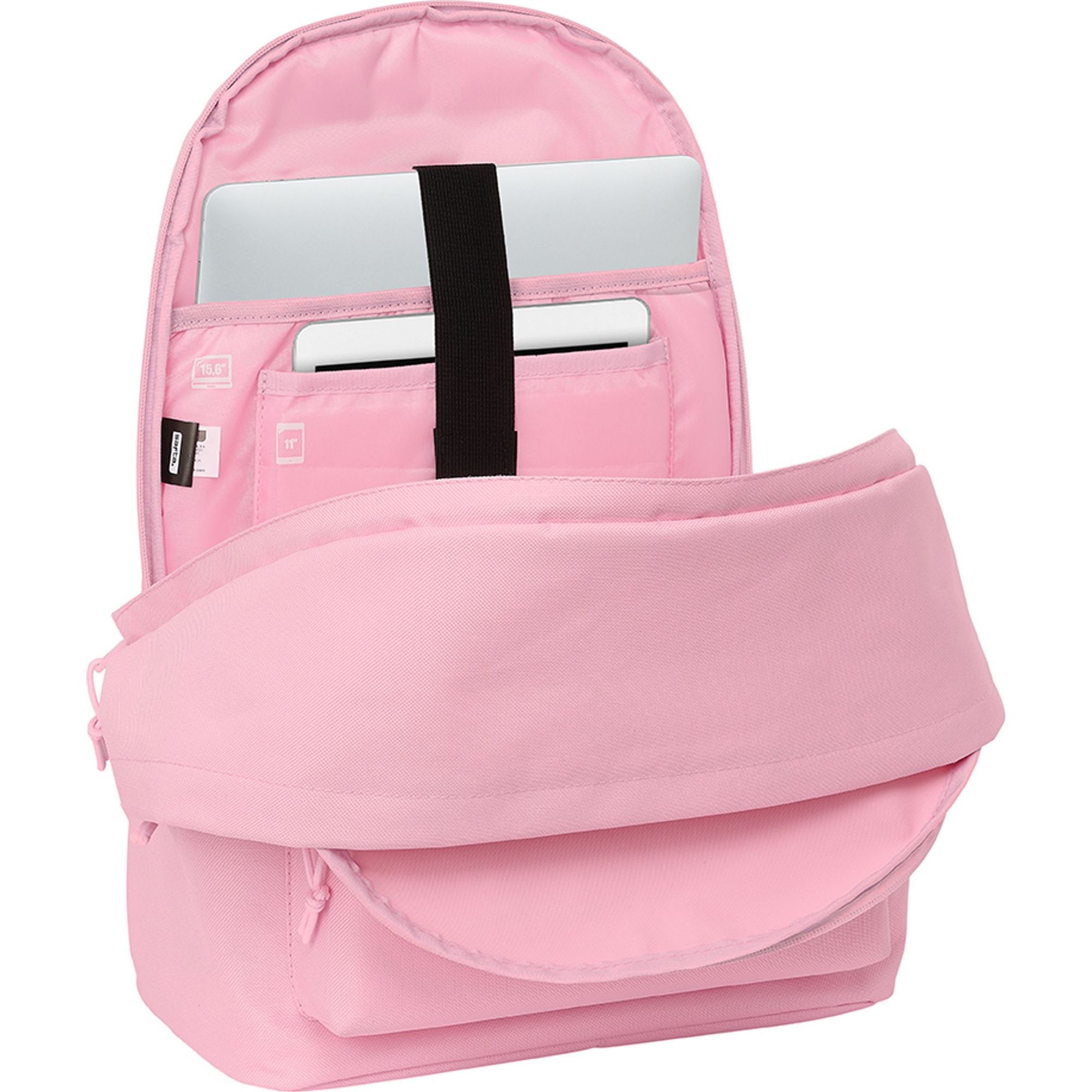 Mochila doble para portatil 15,6"+usb real madrid chica rosa