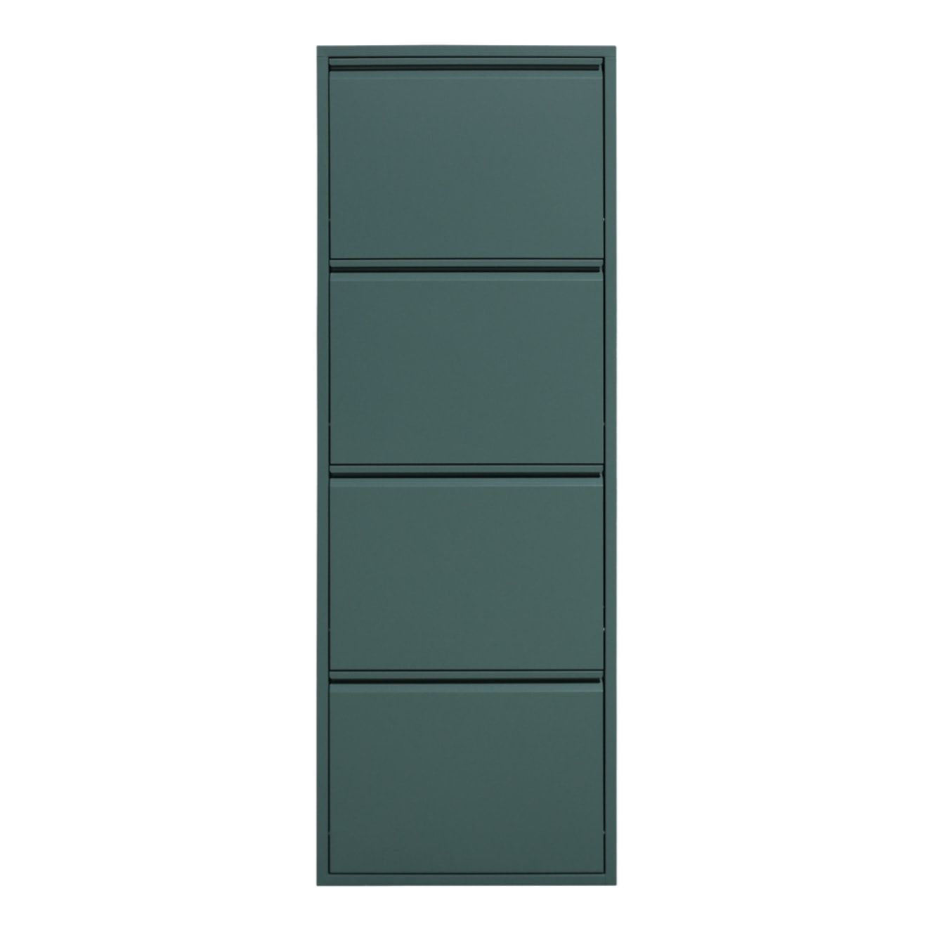 Scarpiera 4 ante 80x14,2x136 cm in metallo verde - Emy
