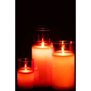 J-Line lampe Brillante - verre - rouge - large - LED