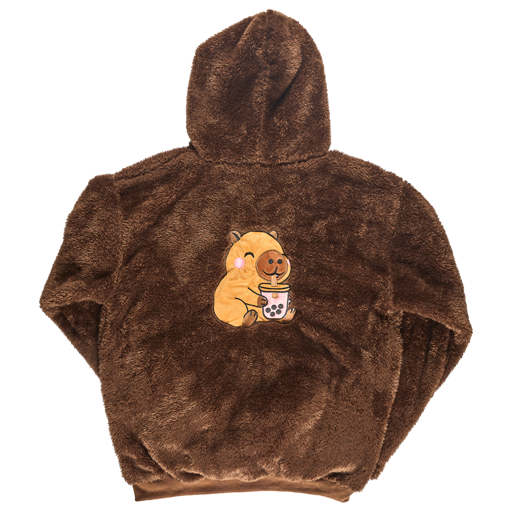 Sweat Plaid - THE CONCEPT FACTORY - Capuche - Sherpa - Marron