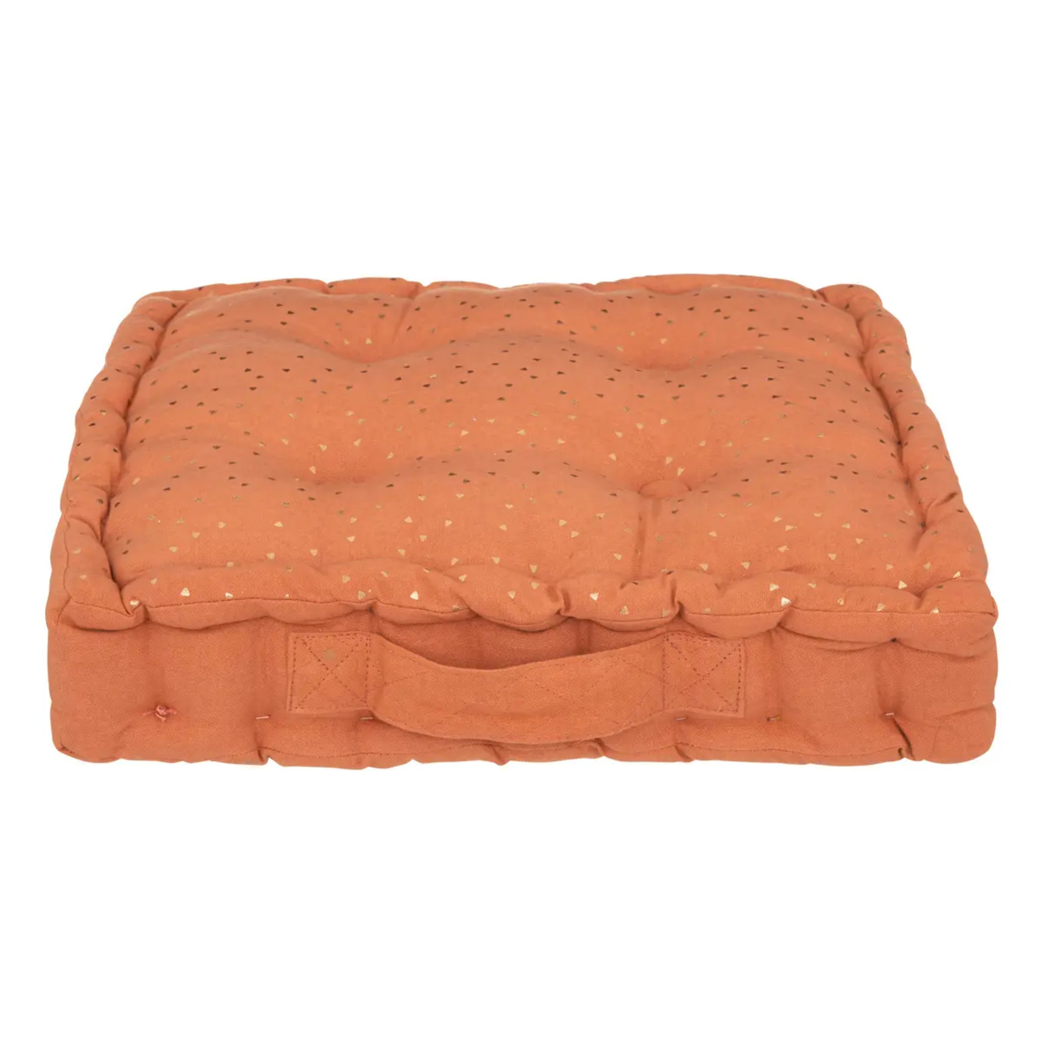 Coussin de sol enfant "Berlingot" - coton - rose terracotta - 40x40 cm