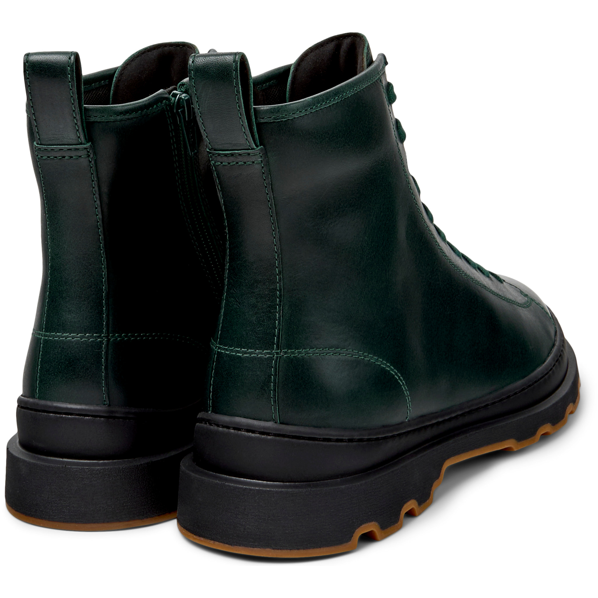 Botines - CAMPER Brutus+ - Verde - Cuero liso