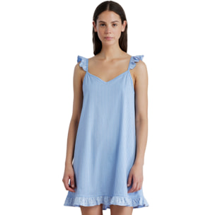 Camicia da notte donna in cotone bretellina little flower Noidinotte