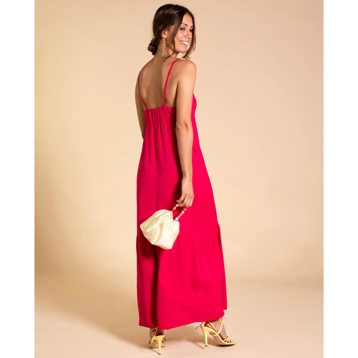 Vestido midi lencero satinado