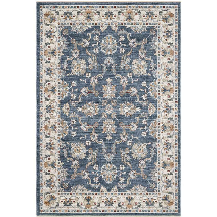 Tappeto orientale motivo persiano stile classico tradizionale colore blu per salotto soggiorno camera da letto