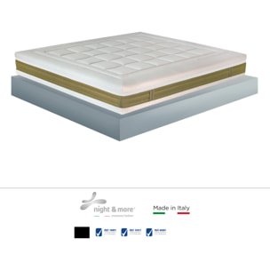 "ELEGANCE FOAM" H25cm 160x200 2 guanciali Memory OMAGGIO 5 strati in FOAM arrotolato