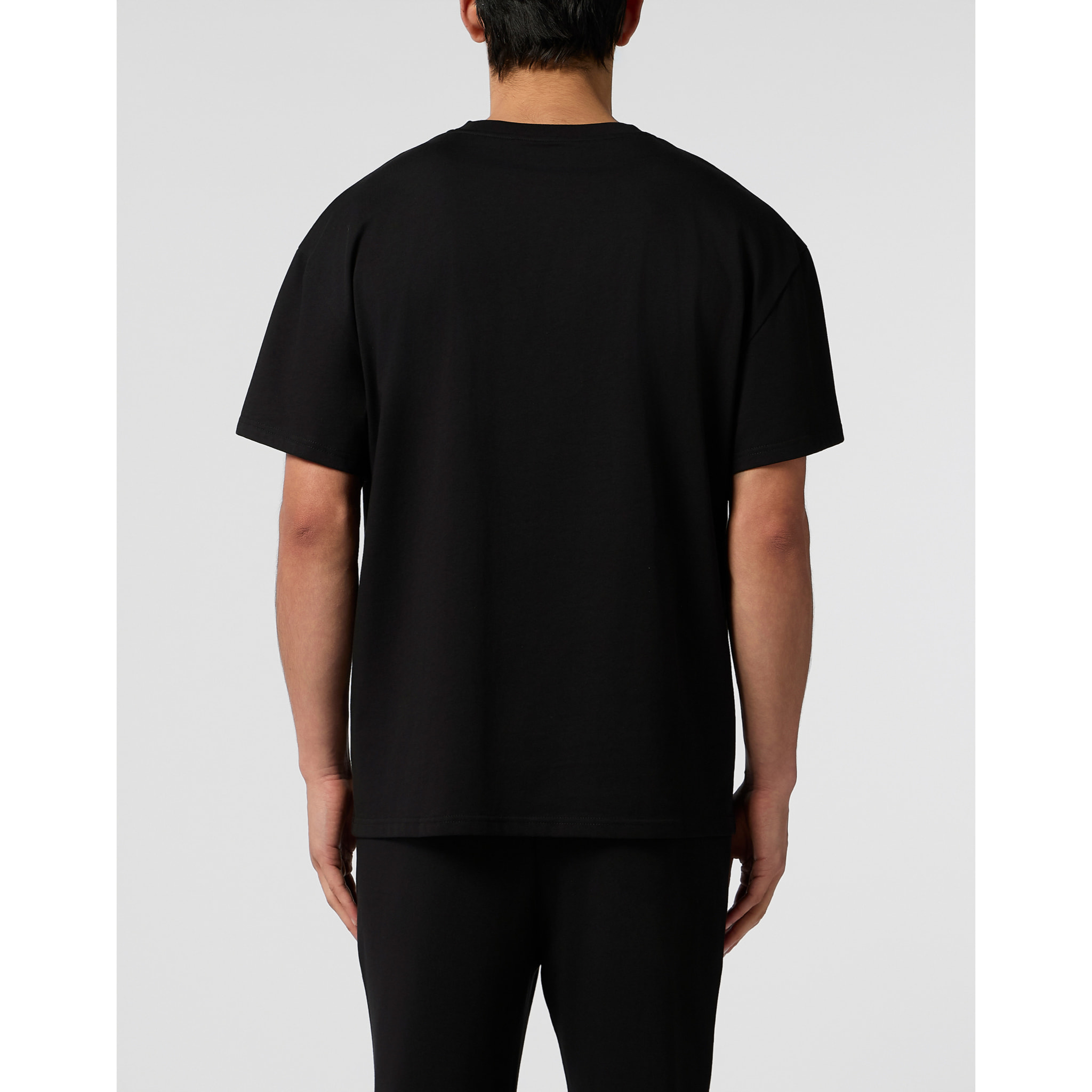 PLEIN SPORT Round Neck T-Shirt Chrome Scratch Edition