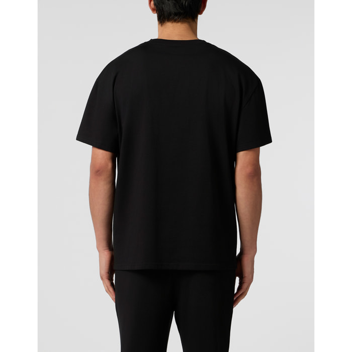 PLEIN SPORT Round Neck T-Shirt Chrome Scratch Edition