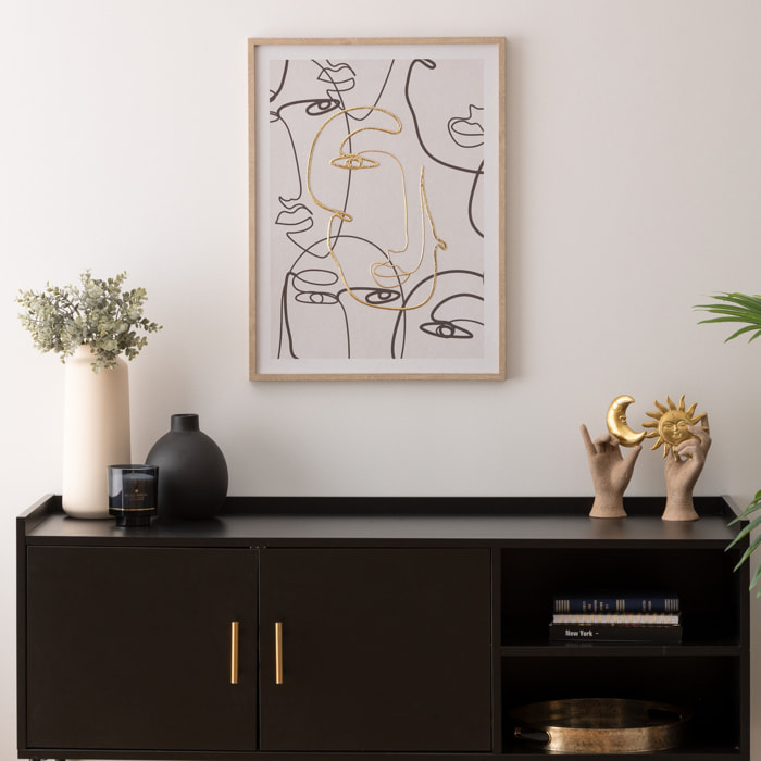 Toile imprimée encadrée Coralie 45x60cm