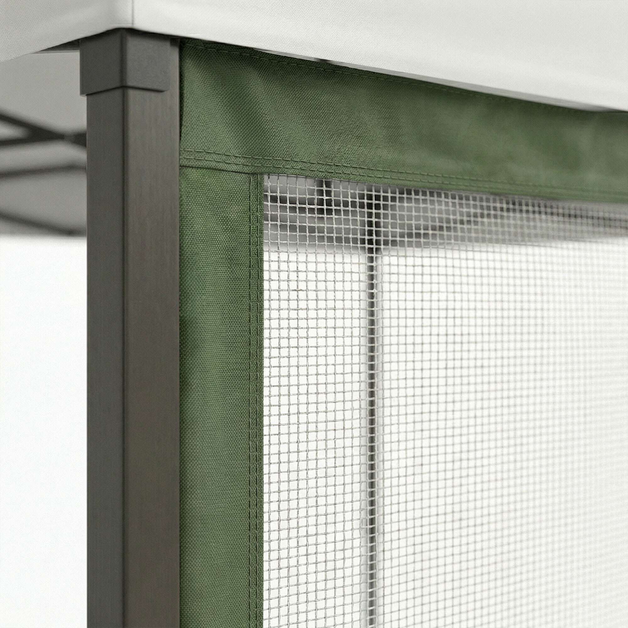 Telo zanzariera per gazebo da giardino. Zanzariera con velcro. 300X200H cm Verde