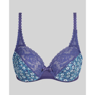 Sujetador con aros de encaje reciclado y microfibra