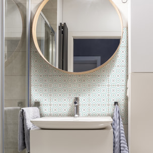 Stickers muraux - Sticker Mural Carrelage adhésif Cuisine Salle de Bain - 24 STICKERS CARRELAGES AZULEJOS ROCIO