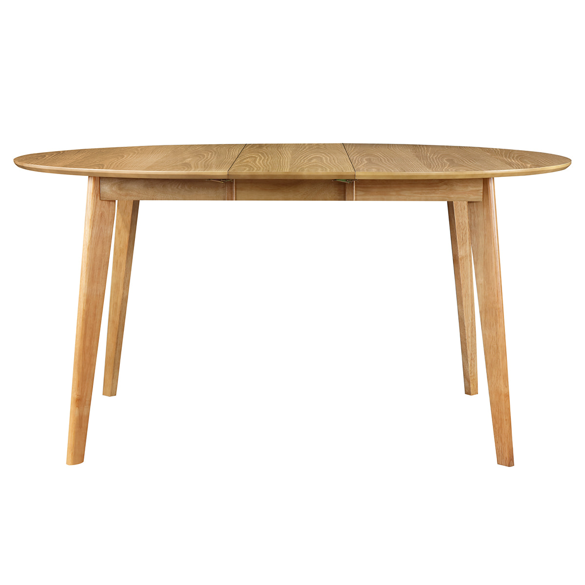 Table à manger ronde extensible finition chêne L120-150 cm LEENA