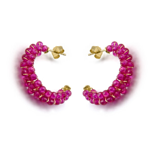 Pendientes Siran acabado oro amarillo 18k