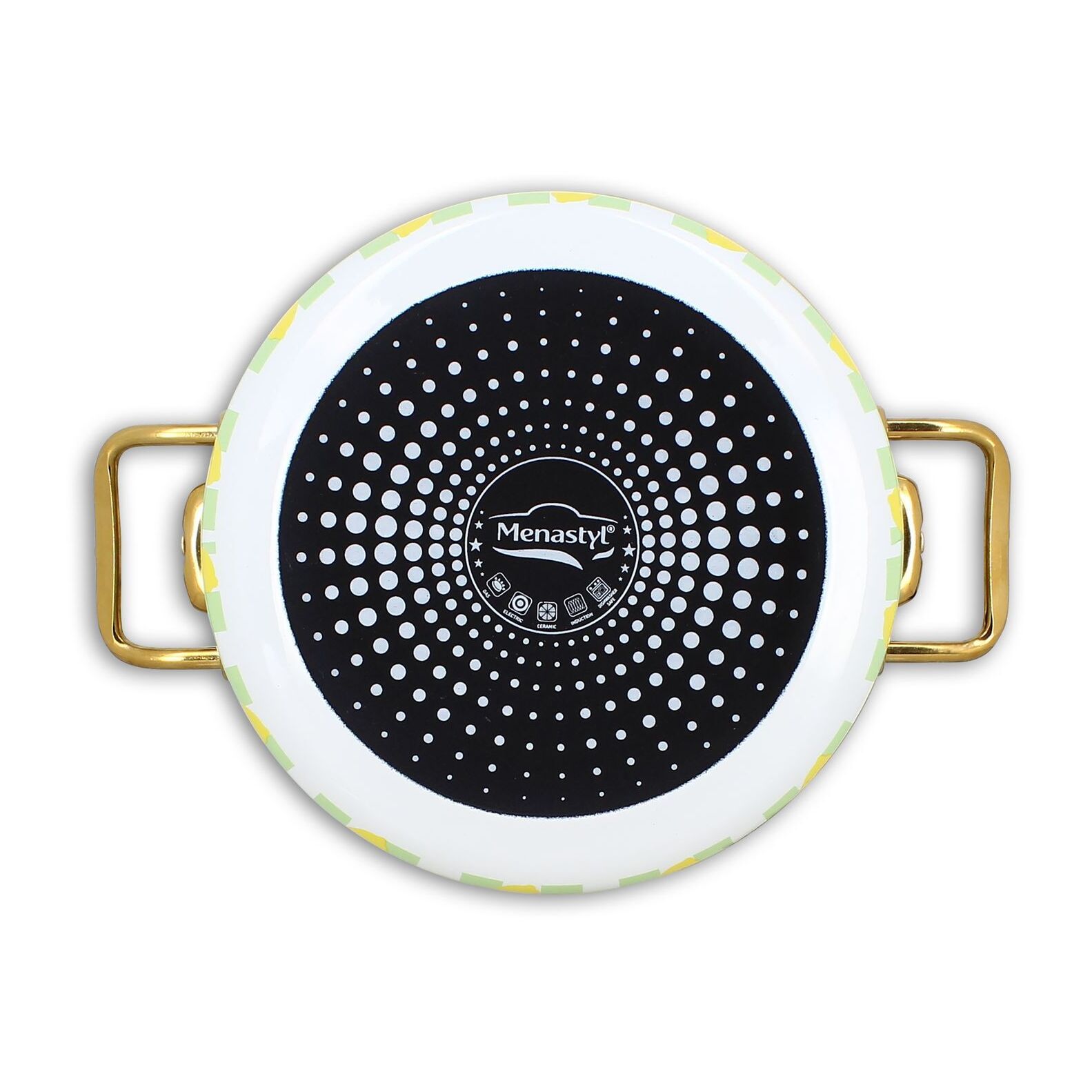 Faitout 20cm en acier émaillé avec motif citron - tous feux VICHY