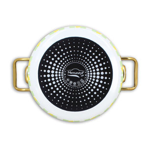 Faitout 20cm en acier émaillé avec motif citron - tous feux VICHY