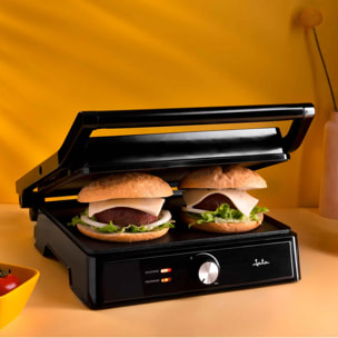 Parrilla eléctrica grill JATA JEGR1912 con placas lisas (29 x 24 cm) antiadherentes. 2000 W