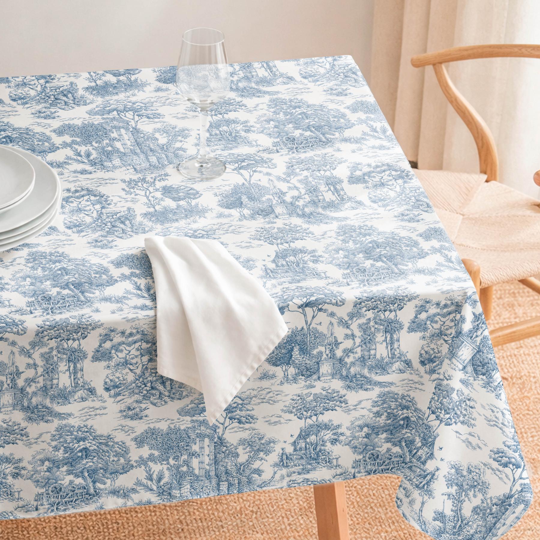 Mantel antimanchas PORTO AZUL - 100% algodón