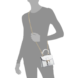 Annicco mini borsa a mano e a spalla per donna. Pelle autentica finitura Dollaro.