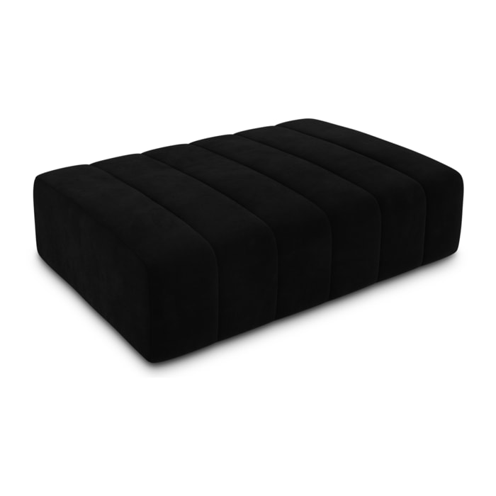 Pouf "Marcel" en velours noir