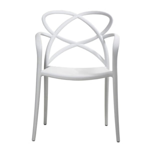 Set di 2 poltroncine LONG ISLAND in polipropilene bianco