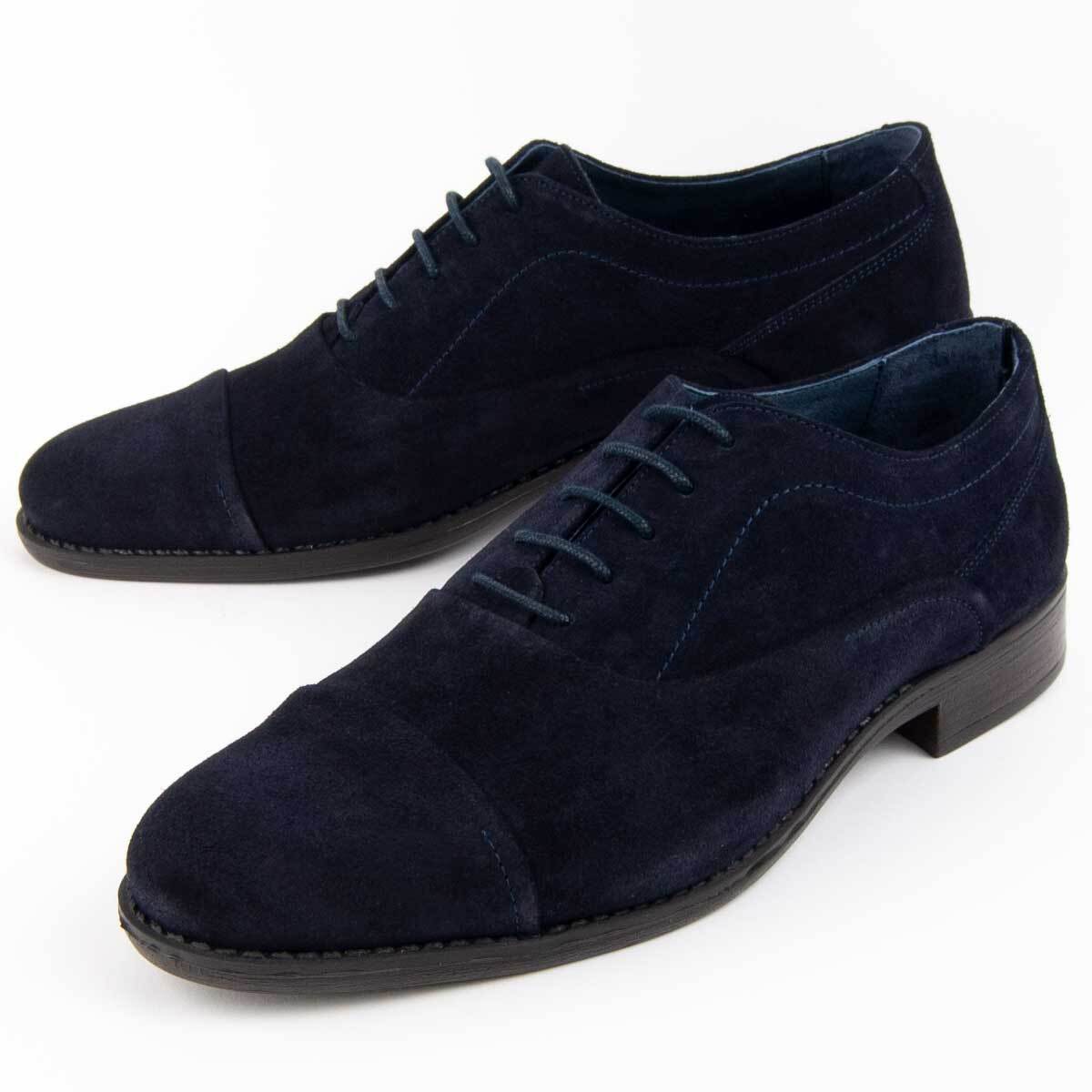 Zapato Oxford De Piel - Azul