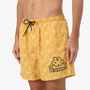Kappa - Costumi da Bagno Uomo Giallo - Logo Gucino