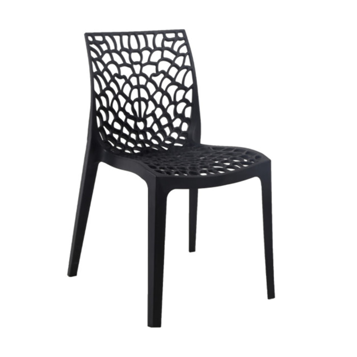 Chaise de repas ajourée et empilable - GRUYERE 2