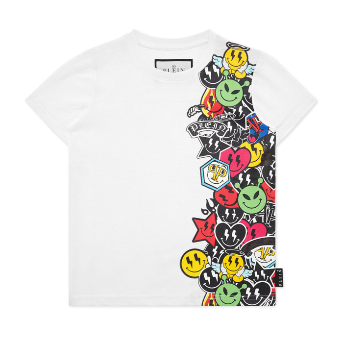 PHILIPP PLEIN T-Shirt Round Neck Ss SMILE
