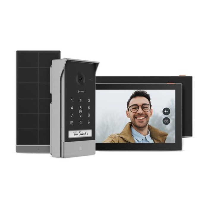 Visiophone EZVIZ EP7-2K/Connecté ss fil+ panneau solaire
