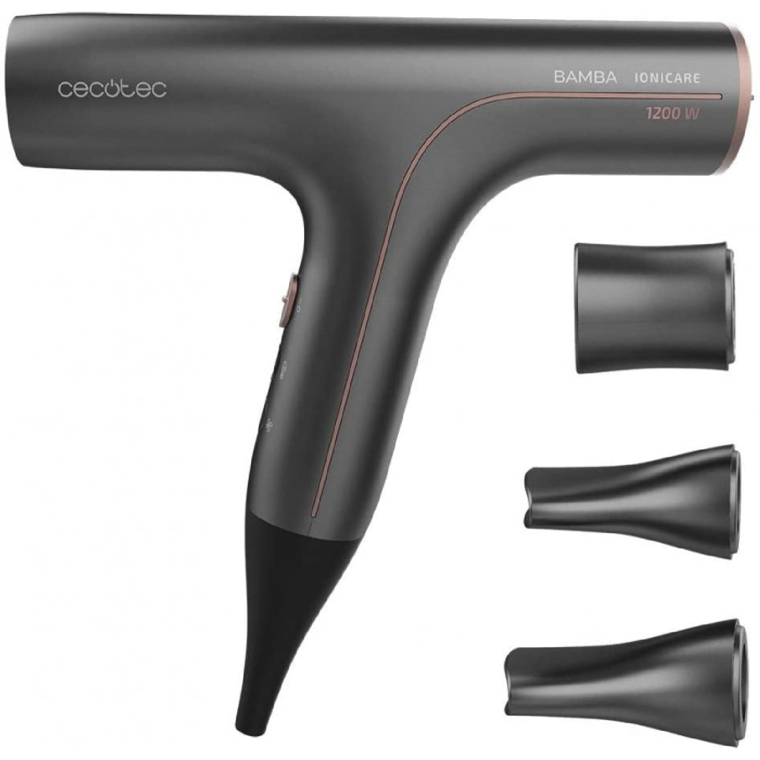 Cecotec Sèche-cheveux ionique Bamba Ionicare 6000 RockStar Soft. 1200W, Moteur n