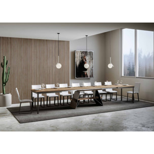 Table extensible 90x180/440 cm Baita Evolution Chêne Nature cadre Anthracite