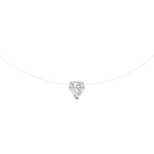 Collana Fantasmino con Punto Luce Cuore in Cubic Zirconia