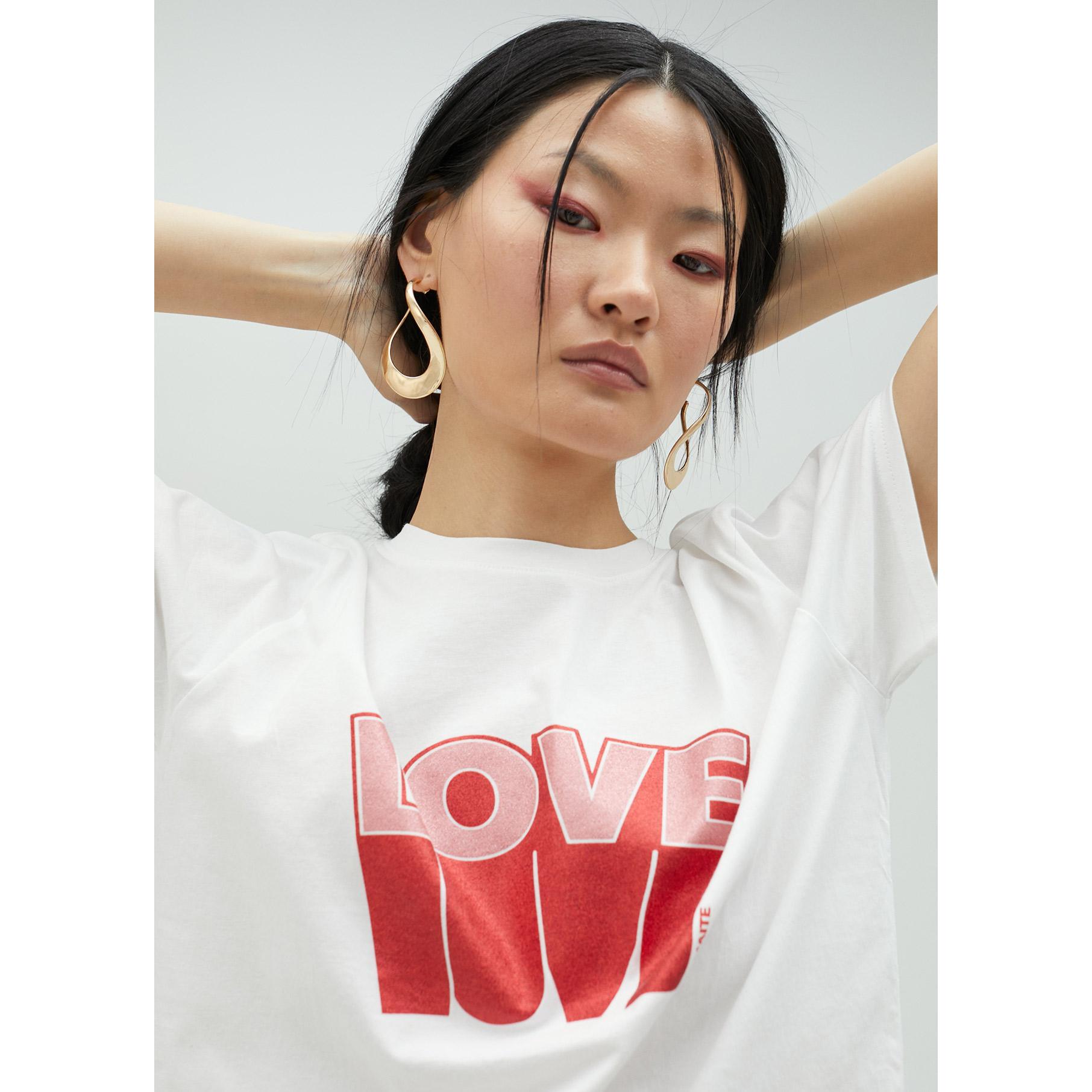 Maglietta Love brillantini