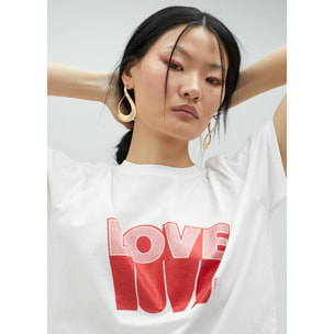 Maglietta Love brillantini