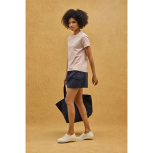 Maglietta cipria a maniche corte e fit dritto con brillantini Polo Club