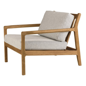 COLINE - Fauteuil de jardin en bois de teck recyclé couleur naturelle
