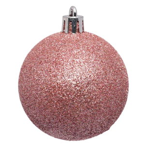 Lot de 25 boules D.6cm polystyrène recyclé rose