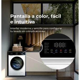 EVVO Lavadora 10 kg carga frontal Nova P10, 1200 rpm, Clase energética A, , Lavado Rápido 15', SMART LOAD, Tambor ePROTECT, Inicio diferido, Blanco