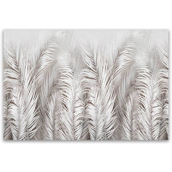 Tableau feuillage blanc panoramique Toile imprimée