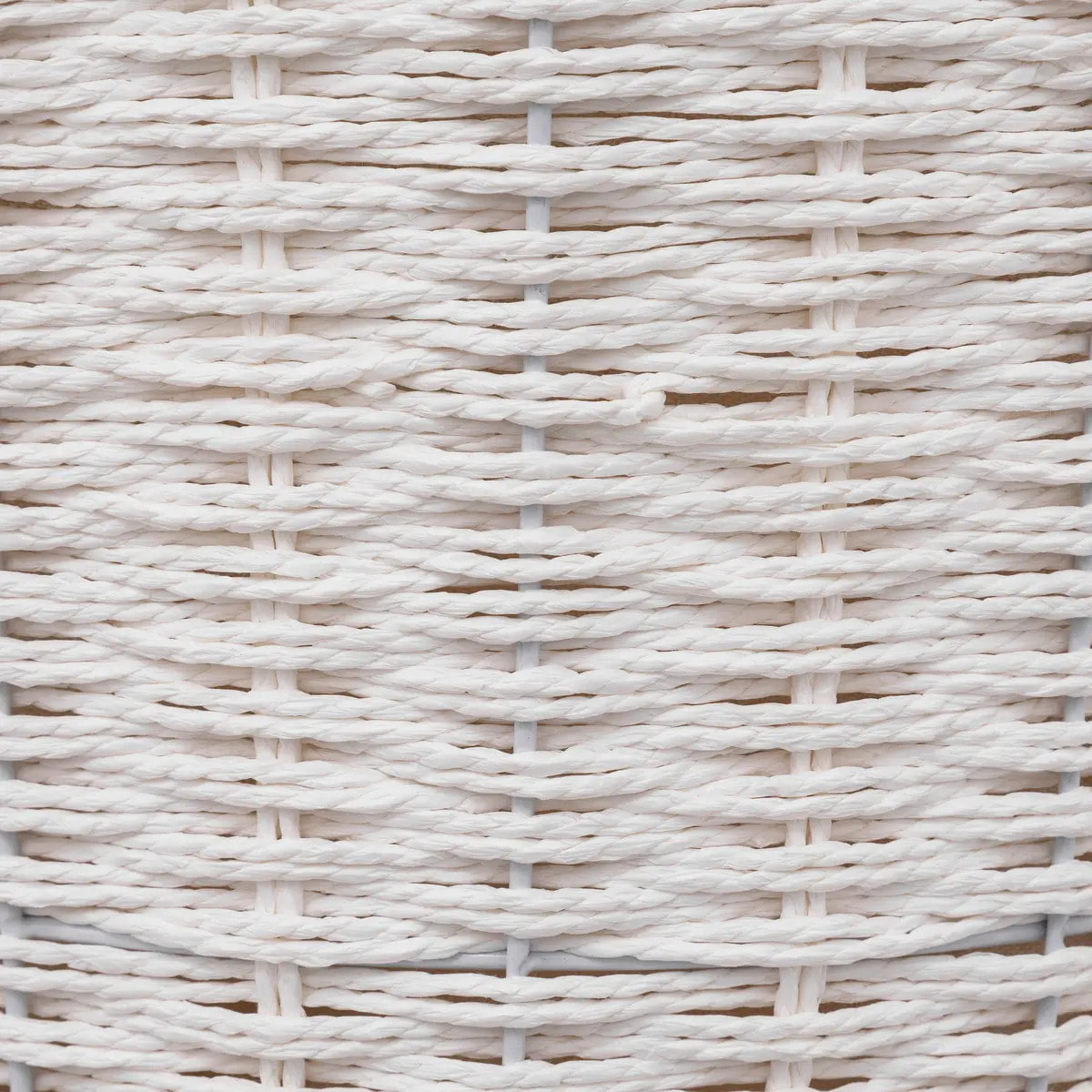 Panier à linge rond 40L "Vannerie" blanc